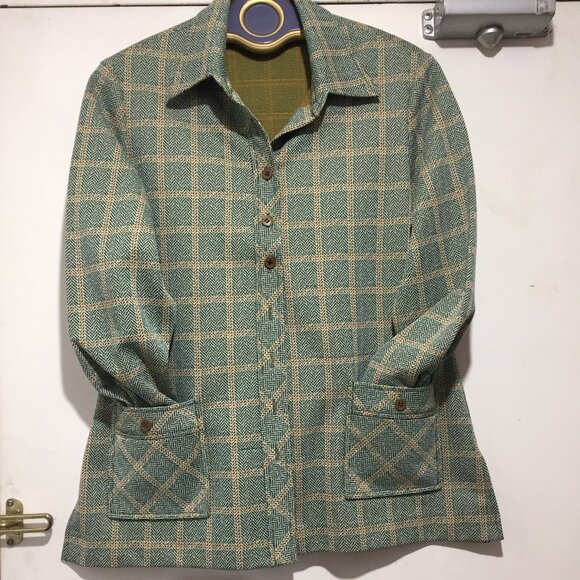 VINTAGE PLAID BELTED PANTSUITS SIZE S/M - Picture 6 of 11